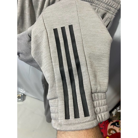 Adidas Mens Jogger Pants 2XL Gray Pockets -No Drawstring- Logo - Picture 11 of 12